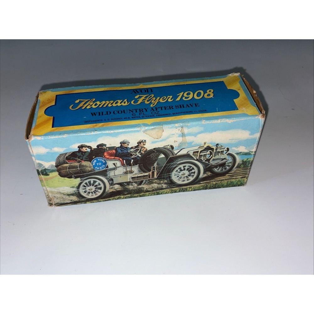 VTG AVON‎ Thomas Flyer 1908 decanter & Wild Country After Shave W/Box